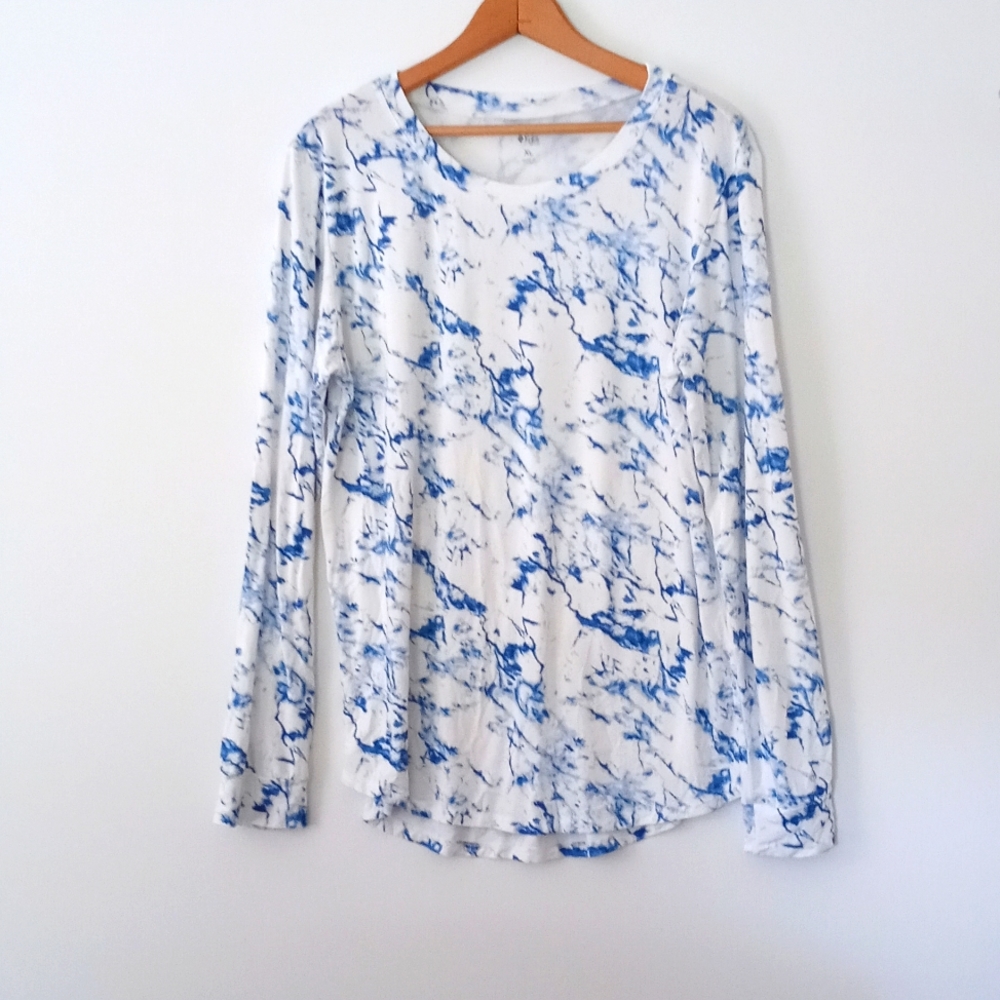 Kyte Living size XL sapphire blue marbled lounge top